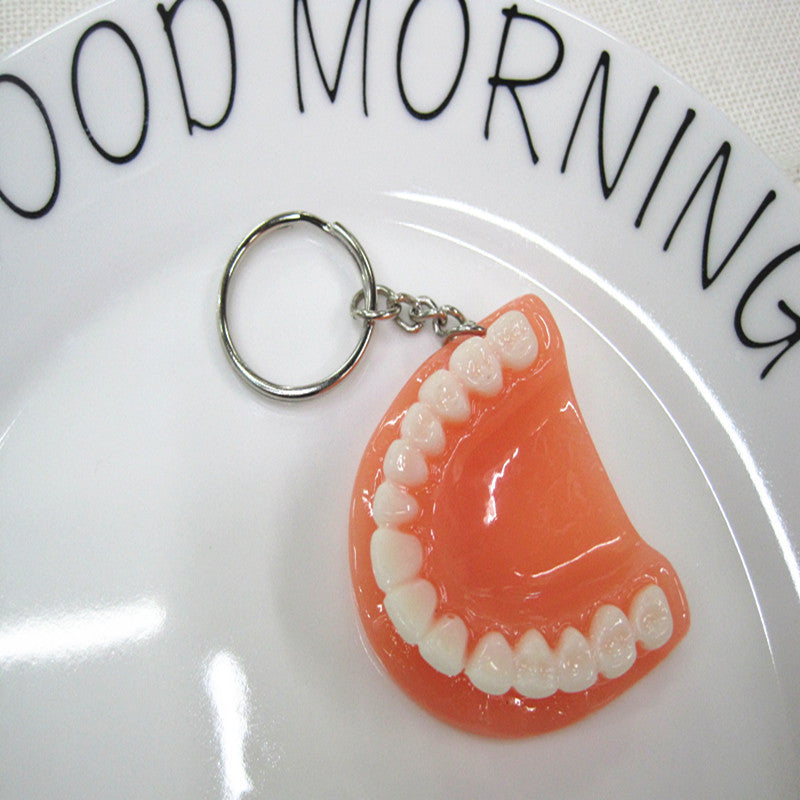 Keychains de resina de dentaduras al por mayor